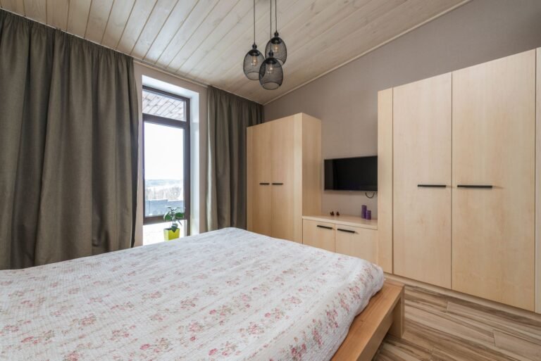 A dehumidifier inside a wardrobe